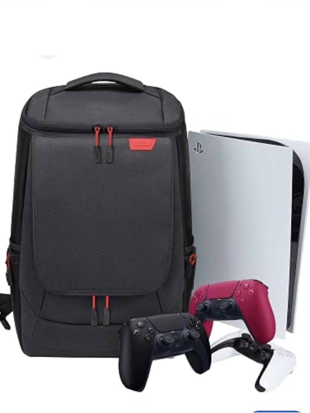 BUBM CONSOLE Travel Backpack - Black with Red Accents